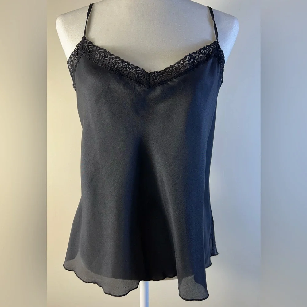 Johnny Was Black Ari Eyelet Blouse, XS with Black Lace Slip Cami, Size M, NWT - Picture 4 of 16